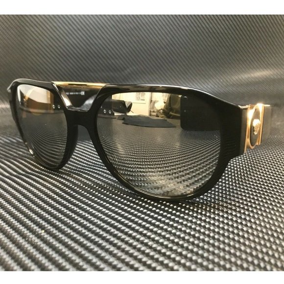 Versace Black Mirror Men's 58mm Sunglasses - Picture 1 of 4